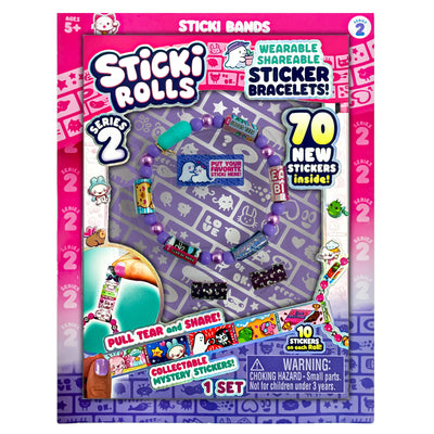 Sticki Rolls Sticki Bands - The Original Wearable Shareable Sticker Bracelet (Series 2)
