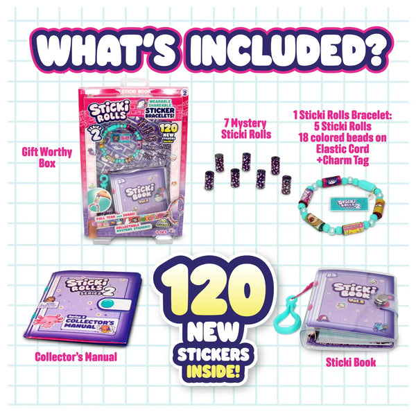 The Original Wearable Shareable Sticker Bracelet + Collection Book (Series 2)